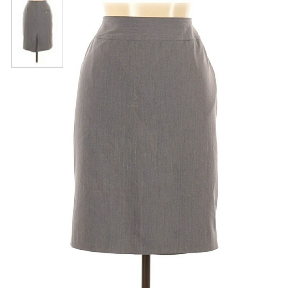 Worthington Works Stretch Seperates Grey Skirt Women's 10 Career Office Cute EUC